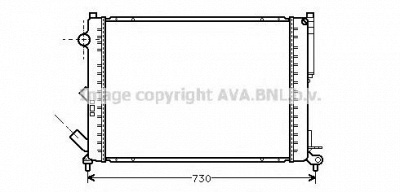 AVA QUALITY COOLING rt2301 -  Радиатор, охлаждение двигателя